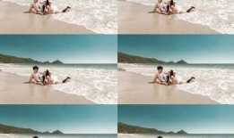 沙滩上吃瓜群众